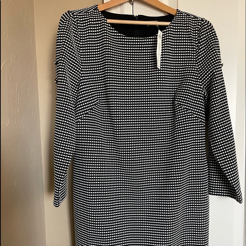 Chico’s Jacquard Shift Dress with Button Detail on sleeves- Size 1.5
